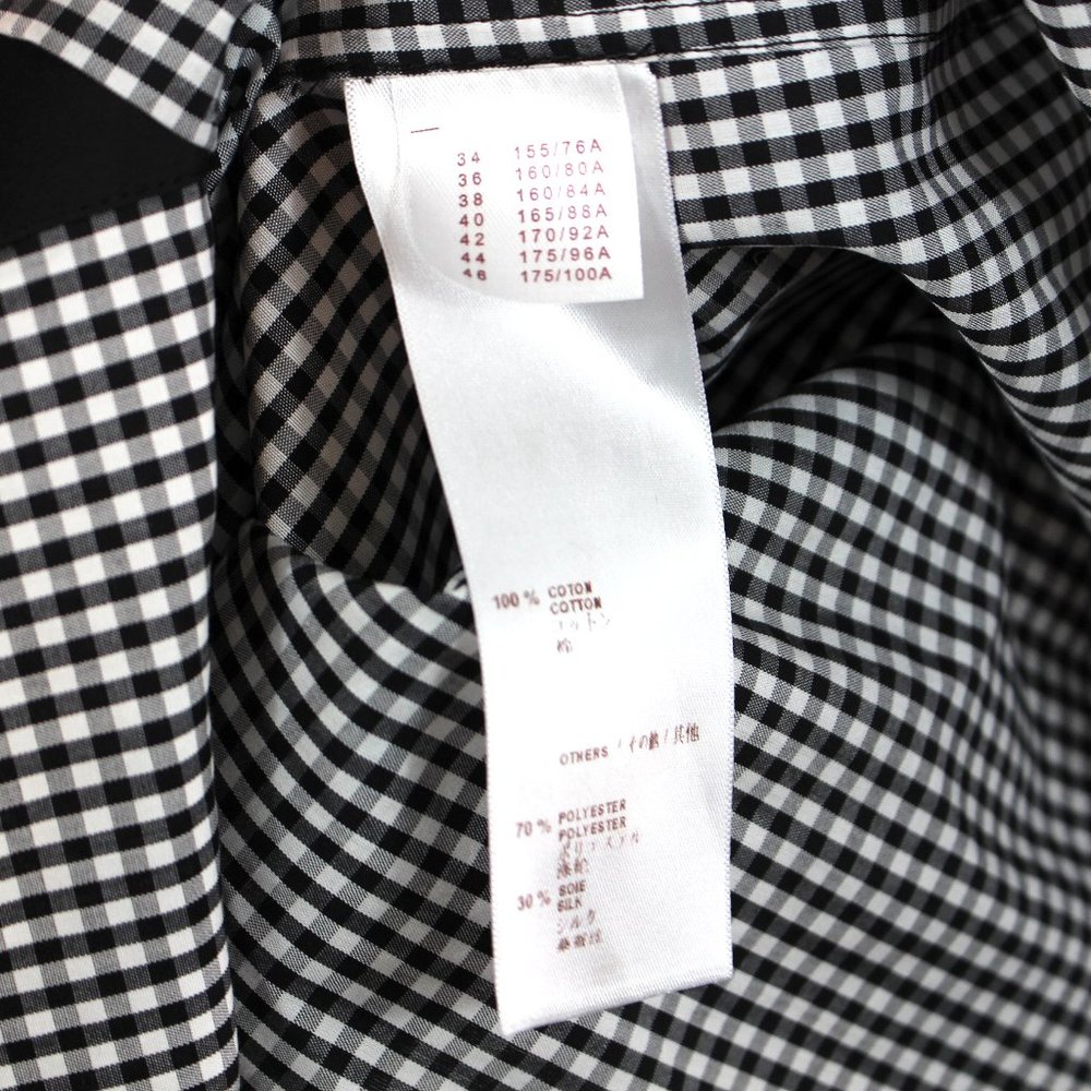 Louis Vuitton Black and White Gingham Bow Tie Blouse - Picture 9 of 9